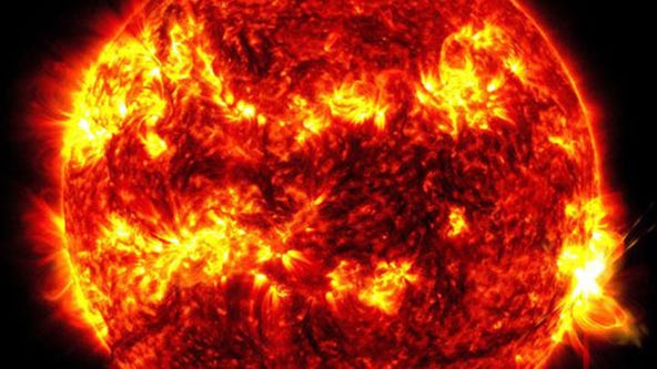 X8.7 solar flare erupts in largest of sun cycle