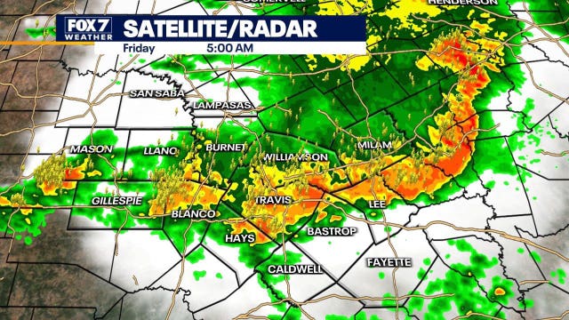 Austin weather: Heavy rain hits Central Texas