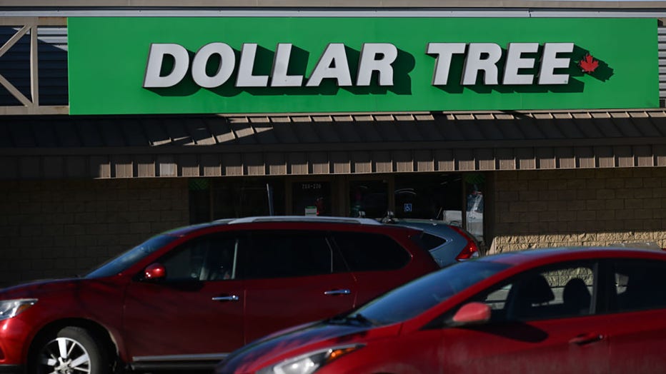 FILE - Dollar Tree, an American multi-price-point chain of discount variety store, on April 3, 2024, in Sherwood Park, Strathcona County, Alberta, Canada. (Photo by Artur Widak/NurPhoto via Getty Images)