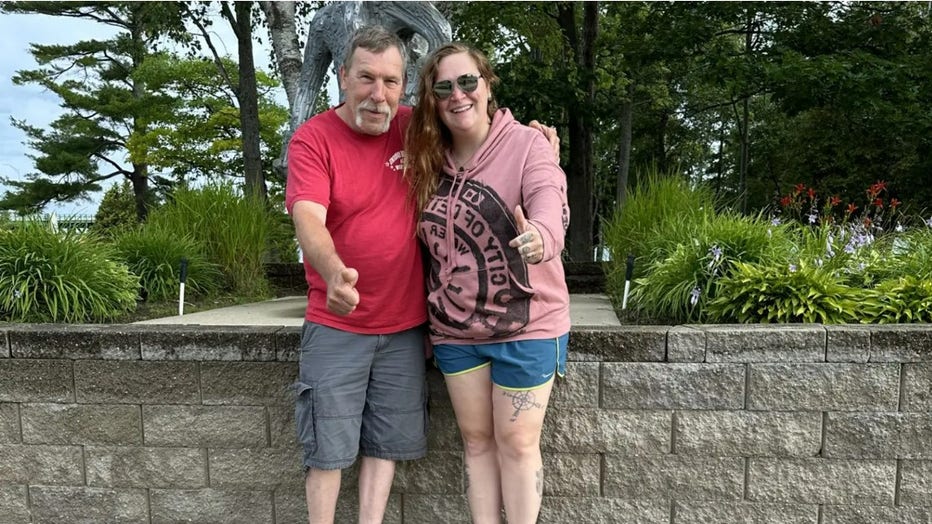 Robert and Tiffany Younk worked together as union ironworkers, contributing to the renovation of historic Michigan Central Station. (Tiffany Younk / Fox News)