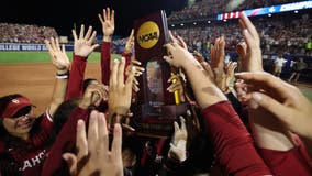 Oklahoma wins record fourth straight NCAA softball title, beating Texas 8-4 for 2-game sweep