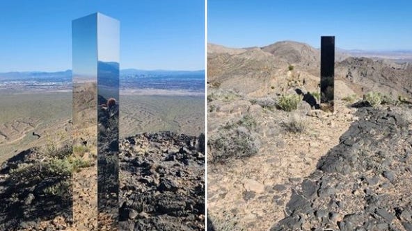 Mysterious monolith appears in Las Vegas desert as temperatures soar
