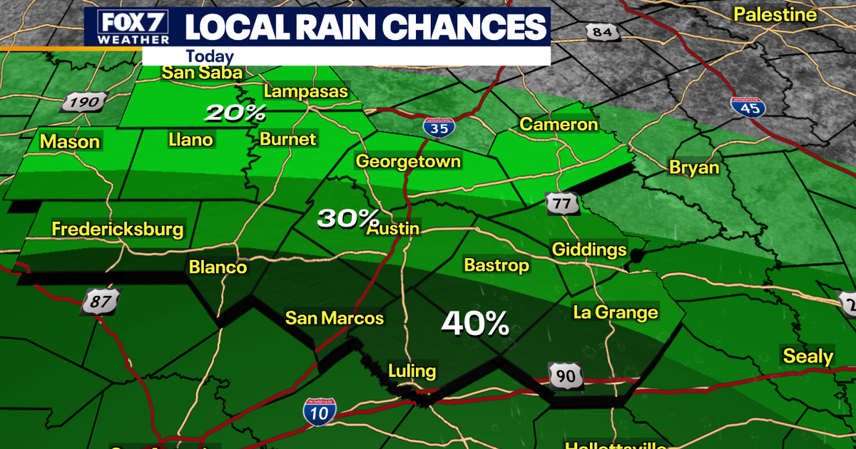 Austin weather: Isolated storm possible with hot, humid temps | FOX 7 ...