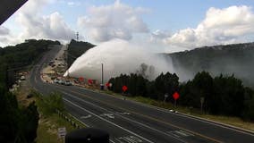 Construction mishap leads to massive water main break in Northwest Austin