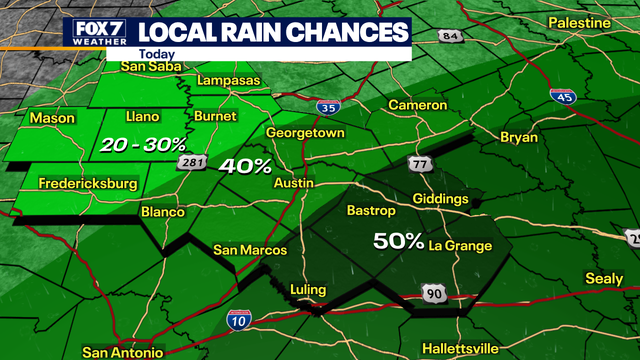 Austin weather: Rain streak continues with drier, cooler times ahead