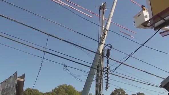 Austin Energy replacing wood poles with steel ones on South Lamar