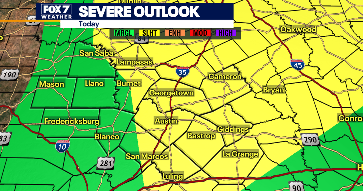 Austin weather: Slight risk for severe storms in Central Texas | FOX 7 ...