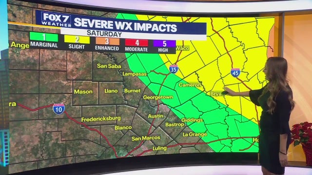Austin Weather: Severe storms possible on Saturday