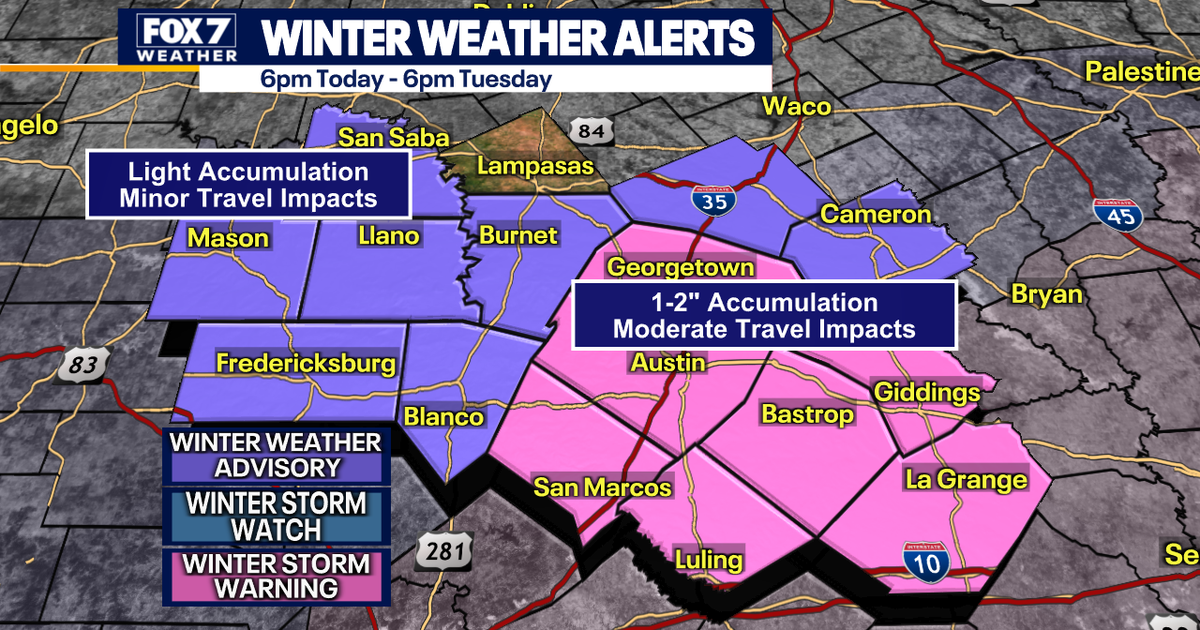 Austin weather: Snow, sleet possible as Winter Storm Warning issued ...