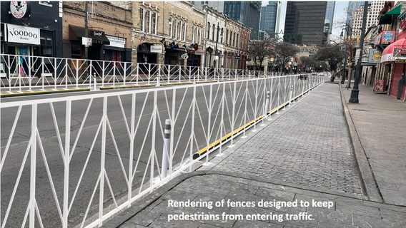 City of Austin replaces damaged fencing on 6th Street