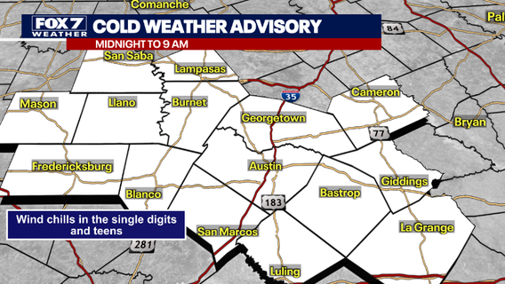 Austin weather: Arctic air moves into Central Texas
