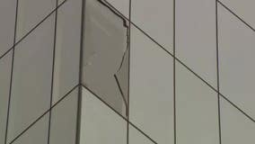 Glass panels fall from building in downtown Austin