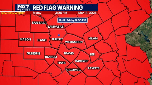 Austin weather: Wildfire danger for most of Central Texas