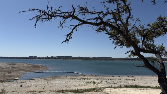 Canyon Lake in Comal County at historically low levels