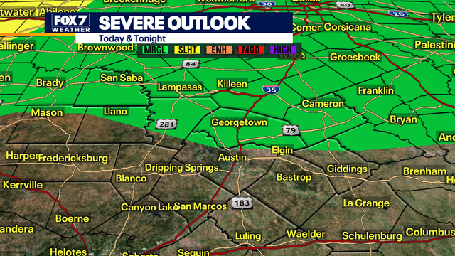 Austin weather: Scattered showers and storms in Central Texas