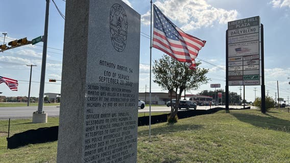Liberty Hill memorial marks where APD Officer Tony Martin died