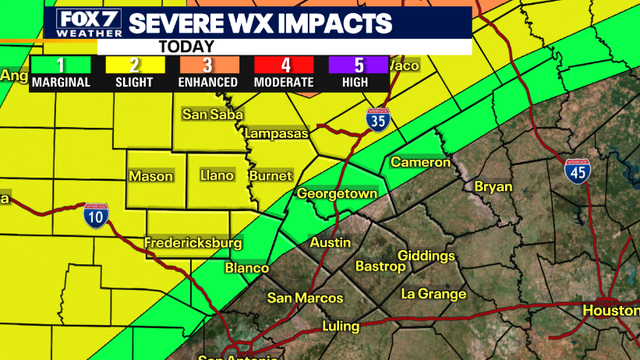 Austin weather: Muggy Saturday, chance of severe storms for some