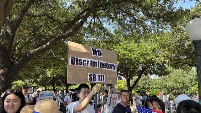 Protesters rally against bill that would restrict land ownership in Texas