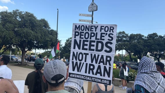 Austin protesters rally to keep U.S. out of war amid Israel-Iran conflict