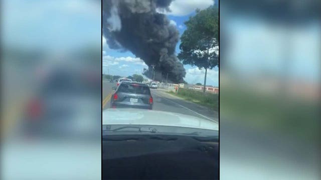 Large Burnet County fire at tire recycling facility started by machine malfunction