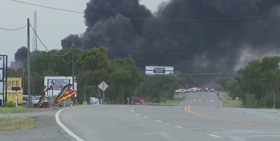 Firefighters battle large fire in Burnet County