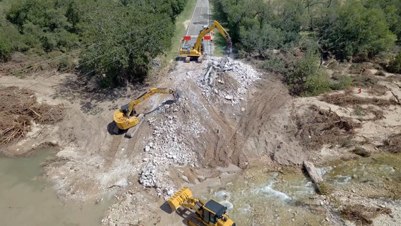 Cow Creek bridge construction expedited after devastating flooding