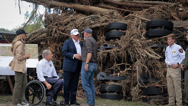Pres. Trump, first lady tour Texas flood damage: 'Hard to believe the devastation'