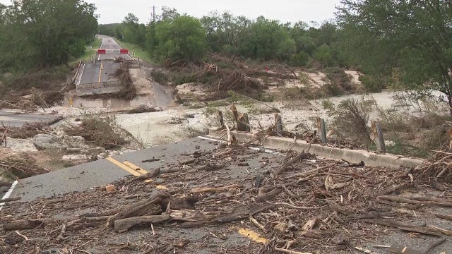 Texas flooding: Leander neighborhood isolated due to broken bridge