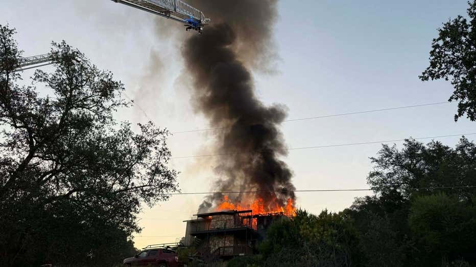 Fire destroys Travis County home Fire destroys Travis County home