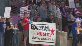 Labor Day protest held in downtown Austin