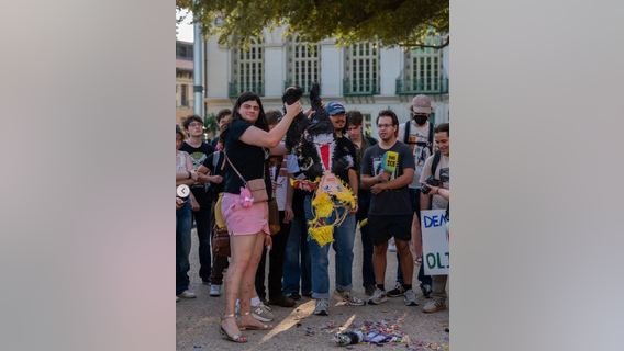 Lawmakers call for UT group's ban over controversial Trump piñata post