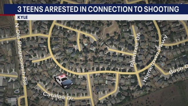 3 teens arrested in connection with shooting that left another teen injured in Kyle