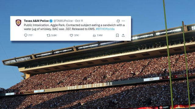 Fan at Texas A&M game with BAC .337 had sandwich, water jug of whiskey
