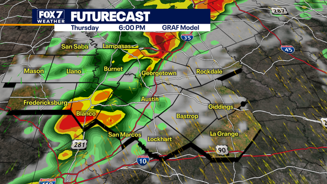 Austin weather: Storms coming in from west, Flood Watch in effect