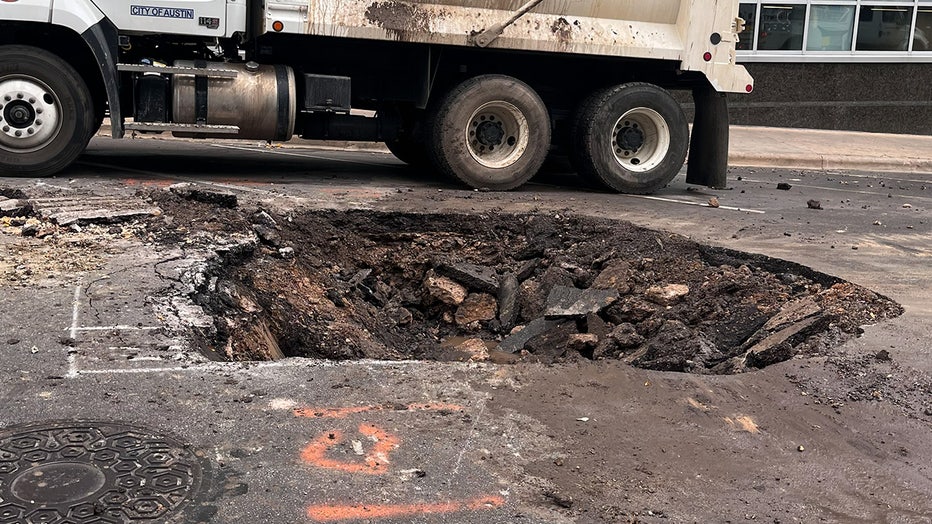 Sinkhole forms in downtown Austin; second hole fixed, related to