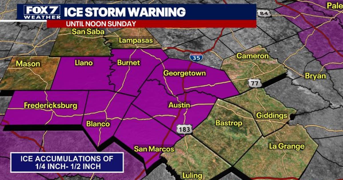 Austin weather: Ice Storm Warning as Arctic blast arrives