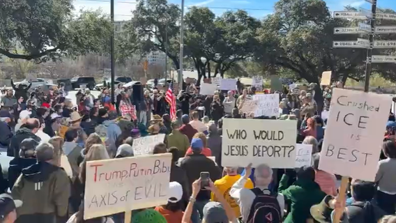 Protesters in Austin demand justice for woman fatally shot by ICE in Minneapolis