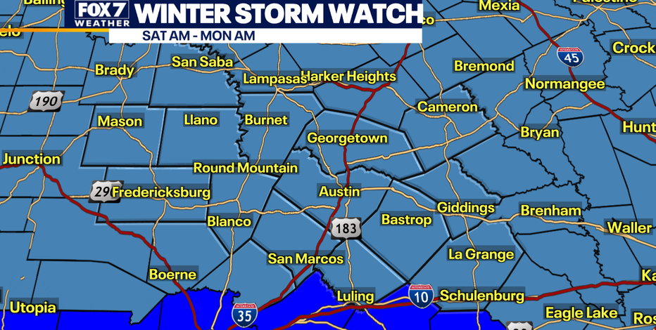 Austin winter weather: Storm timeline as freezing temps, icy roads expected