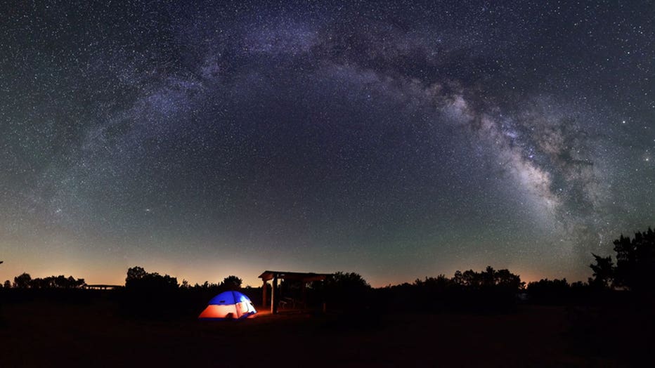 The Milky Way is visible at Copper Breaks State Park.