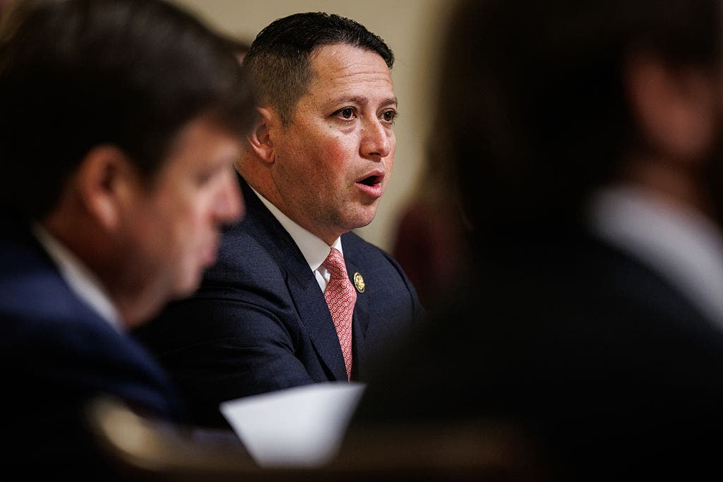 Johnson says 'things will play out' for Texas congressman's sexting scandal as primary looms