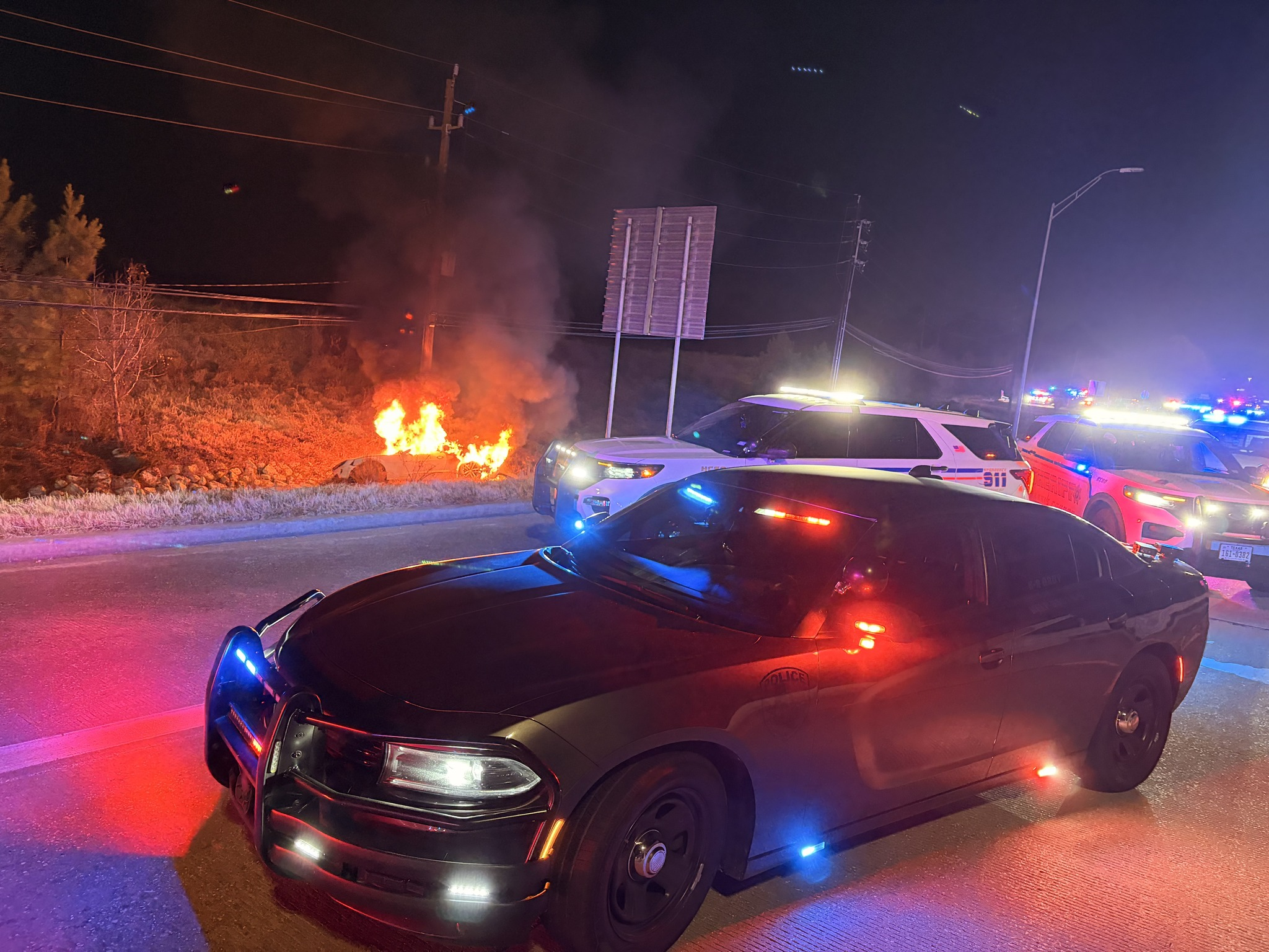 145-mph Texas chase ends in fiery crash, self-inflicted gunshot wound