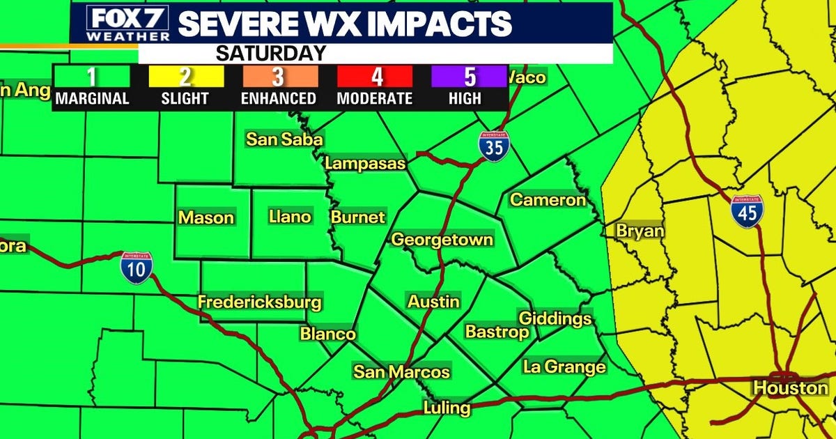Austin weather: Marginal risk of severe storms this weekend | FOX 7 Austin