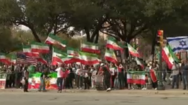 Protestors gather at Texas Capitol to call for U.S. intervention in Iran