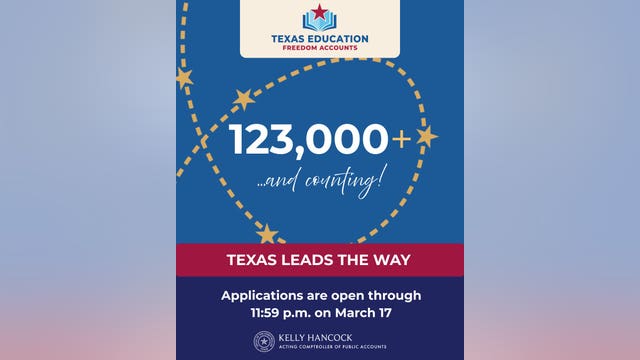 Demand surges for Texas Education Freedom Accounts with 123,000+ student applications filed
