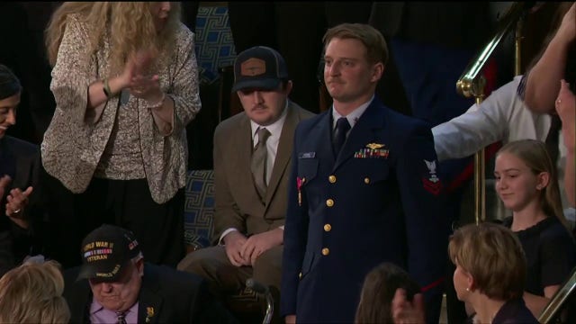 Coast Guard swimmer who saved 165 during Texas floods honored at State of the Union