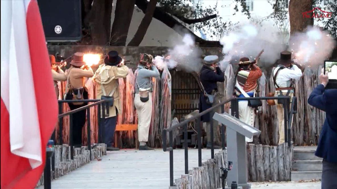 ‘Remember the Alamo’: Wreaths laid at San Antonio site on 190th anniversary of crucial Texas battle
