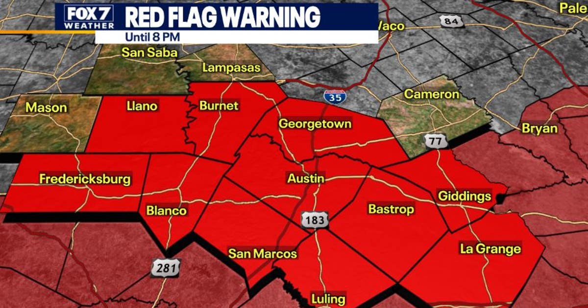 Austin weather: Red Flag Warning in place as cold front moves in | FOX ...