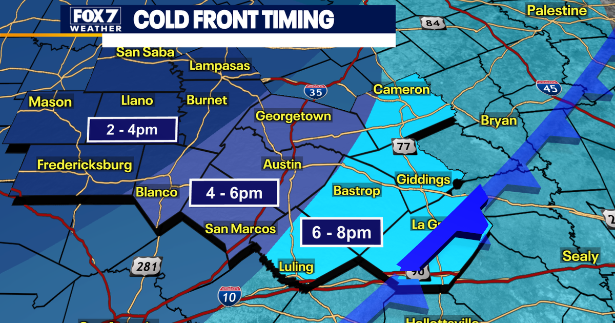 Austin weather: Cold front to arrive this afternoon | FOX 7 Austin