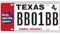 New Texas Animal-Friendly license plate design supports spay/neuter initiatives