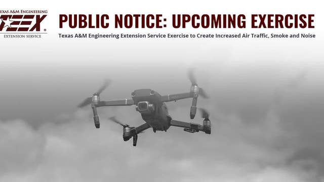 Texas A&M TEEX emergency training exercise to bring smoke and noise to College Station